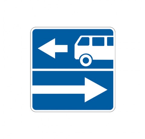 5.10.2 - Выезд на дорогу с полосой для маршрутных транспортных средств (Типоразмер: 4)